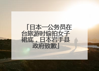 日本一公务员在台旅游时偷拍女子裙底，日本岩手县政府致歉