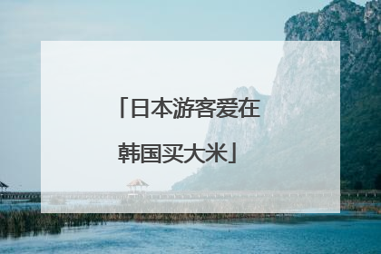 日本游客爱在韩国买大米