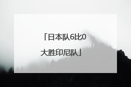 日本队6比0大胜印尼队