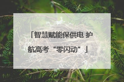 智慧赋能保供电 护航高考“零闪动”
