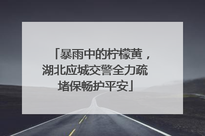 暴雨中的柠檬黄，湖北应城交警全力疏堵保畅护平安