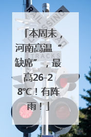 本周末，河南高温“缺席”，最高26-28℃！有阵雨！