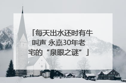 每天出水还时有牛叫声 永嘉30年老宅的“泉眼之谜”