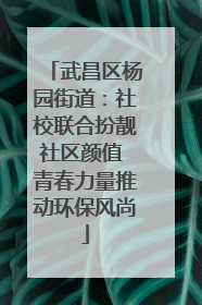 武昌区杨园街道：社校联合扮靓社区颜值 青春力量推动环保风尚