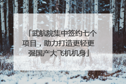 武航院集中签约七个项目，助力打造更轻更强国产大飞机机身