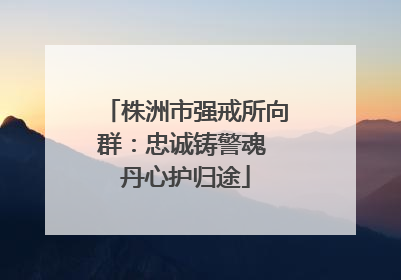 株洲市强戒所向群：忠诚铸警魂 丹心护归途