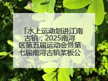 水上运动划进江南古镇，2025南浔区第五届运动会暨第七届南浔古镇桨板公开赛启动
