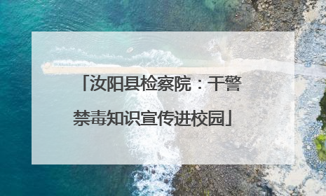 汝阳县检察院：干警禁毒知识宣传进校园
