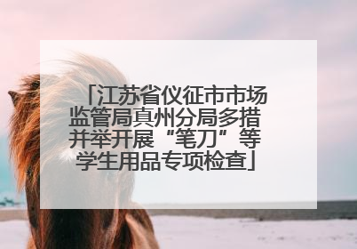 江苏省仪征市市场监管局真州分局多措并举开展“笔刀”等学生用品专项检查