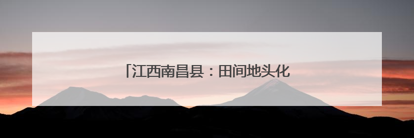 江西南昌县：田间地头化纠纷 社区治理绘同心