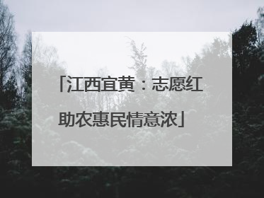 江西宜黄：志愿红助农惠民情意浓