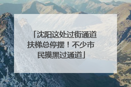 沈阳这处过街通道扶梯总停摆！不少市民摸黑过通道
