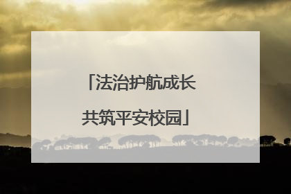 法治护航成长 共筑平安校园