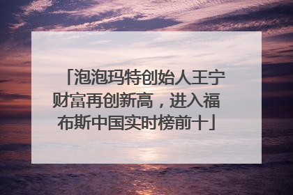 泡泡玛特创始人王宁财富再创新高，进入福布斯中国实时榜前十