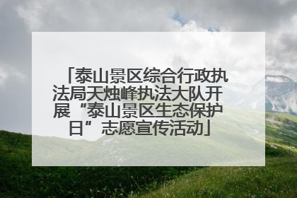 泰山景区综合行政执法局天烛峰执法大队开展“泰山景区生态保护日”志愿宣传活动