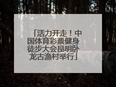 活力开走！中国体育彩票健身徒步大会昆明卧龙古渔村举行