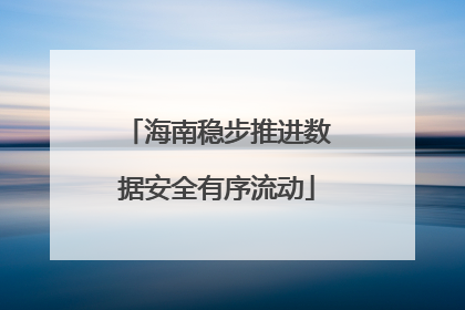 海南稳步推进数据安全有序流动