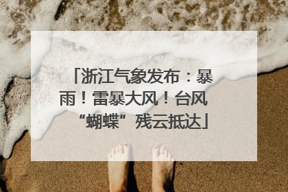 浙江气象发布：暴雨！雷暴大风！台风“蝴蝶”残云抵达