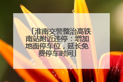 淮南交警整治高铁南站附近违停：增加地面停车位，延长免费停车时间