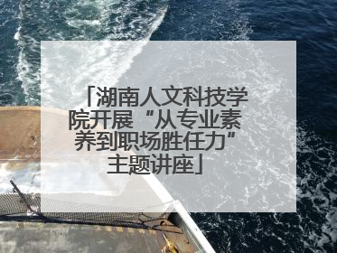 湖南人文科技学院开展“从专业素养到职场胜任力”主题讲座