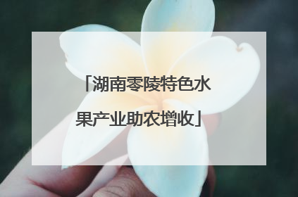 湖南零陵特色水果产业助农增收