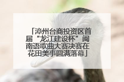 漳州台商投资区首届“龙江建设杯”闽南语歌曲大赛决赛在花田美事圆满落幕