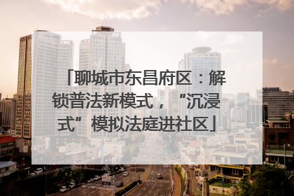 聊城市东昌府区：解锁普法新模式，“沉浸式”模拟法庭进社区