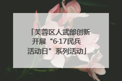 芙蓉区人武部创新开展“6·17民兵活动日”系列活动
