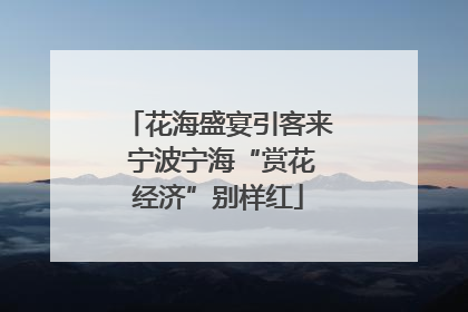 花海盛宴引客来 宁波宁海“赏花经济”别样红