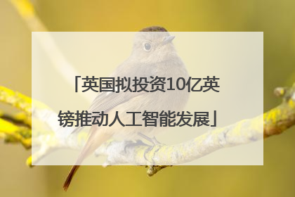 英国拟投资10亿英镑推动人工智能发展