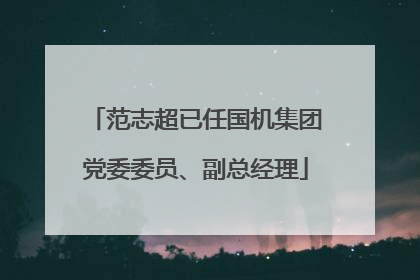 范志超已任国机集团党委委员、副总经理