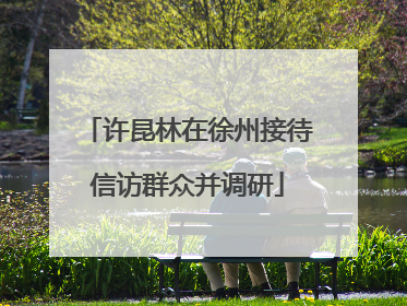 许昆林在徐州接待信访群众并调研