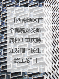 西南地区首个鸭嘴龙类新属种！重庆黔江发现“长生黔江龙”