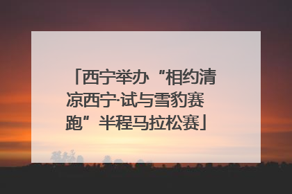 西宁举办“相约清凉西宁·试与雪豹赛跑”半程马拉松赛