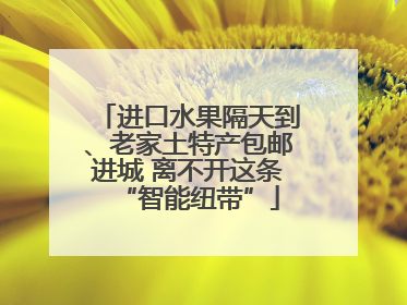 进口水果隔天到、老家土特产包邮进城 离不开这条“智能纽带”