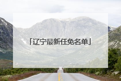 辽宁最新任免名单