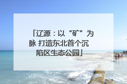 辽源：以“矿”为脉 打造东北首个沉陷区生态公园
