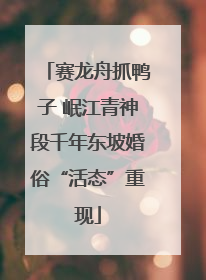 赛龙舟抓鸭子 岷江青神段千年东坡婚俗“活态”重现