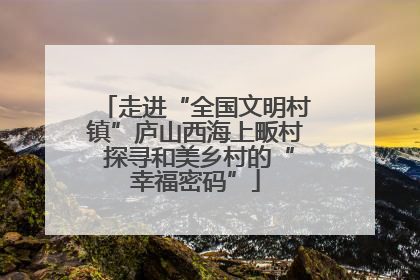 走进“全国文明村镇”庐山西海上畈村 探寻和美乡村的“幸福密码”