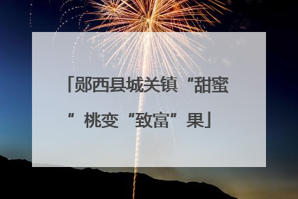 郧西县城关镇“甜蜜”桃变“致富”果
