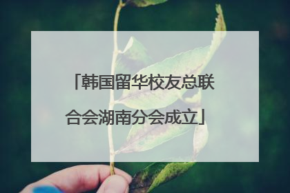 韩国留华校友总联合会湖南分会成立