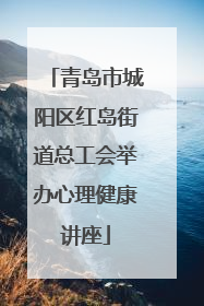 青岛市城阳区红岛街道总工会举办心理健康讲座