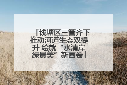 钱塘区三管齐下推动河道生态双提升 绘就“水清岸绿景美”新画卷