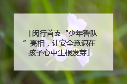 闵行首支“少年警队”亮相，让安全意识在孩子心中生根发芽
