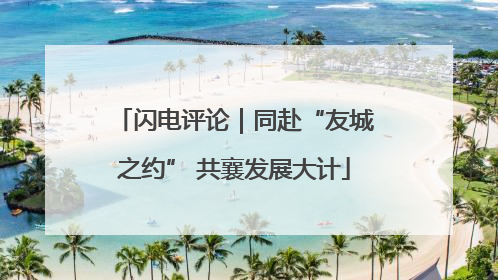 闪电评论｜同赴“友城之约” 共襄发展大计