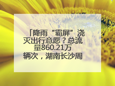 降雨“霸屏”浇灭出行意愿？总流量860.21万辆次，湖南长沙周边最繁忙