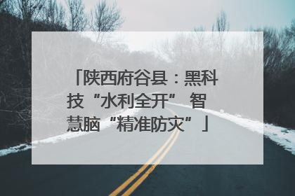 陕西府谷县：黑科技“水利全开” 智慧脑“精准防灾”