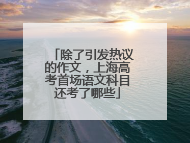 除了引发热议的作文，上海高考首场语文科目还考了哪些