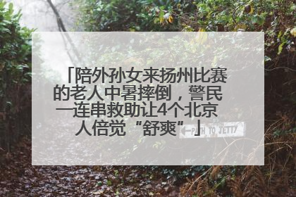 陪外孙女来扬州比赛的老人中暑摔倒，警民一连串救助让4个北京人倍觉“舒爽”