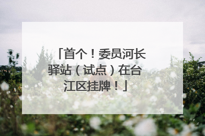 首个！委员河长驿站（试点）在台江区挂牌！